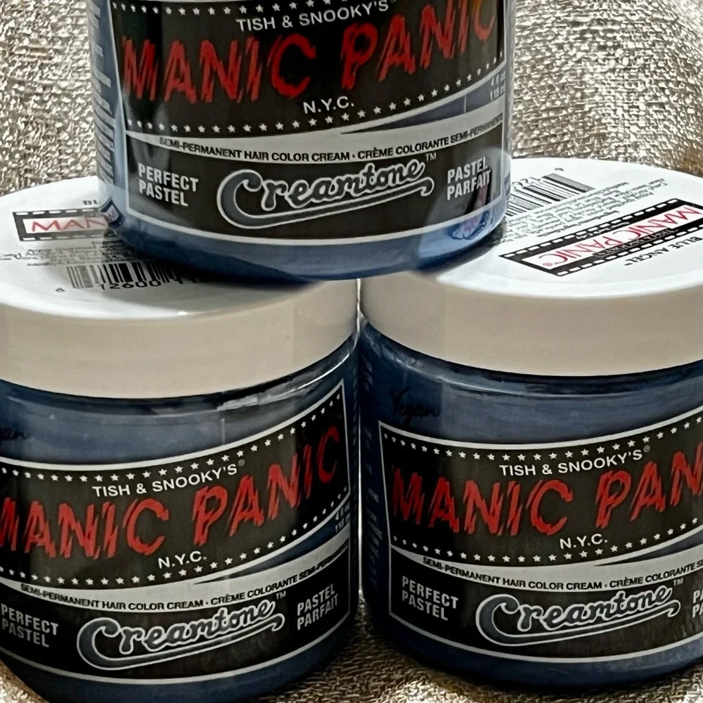 Lot of six new jars of Manic Panic Semi Permanent Creamtones Hair Dye Sea Nymph - Picture 3 of 8